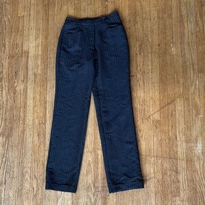 Men's Black Pinstripe Dress Pants